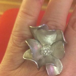 Silver flower ring!